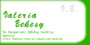 valeria bekesy business card