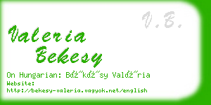 valeria bekesy business card